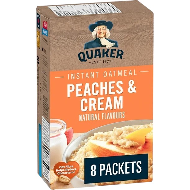 Quaker Peaches & Cream Instant Oatmeal - 264 gram