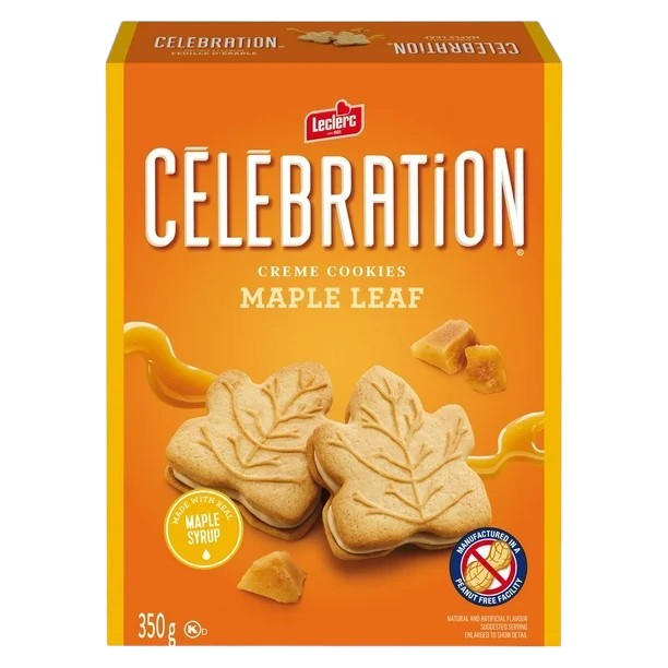 Celebration Maple Leaf Creme Cookies 350 gram