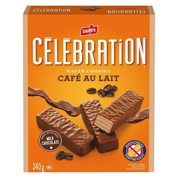 Celebration Leclerc Café au Lait Wafer Cookies 240 gram